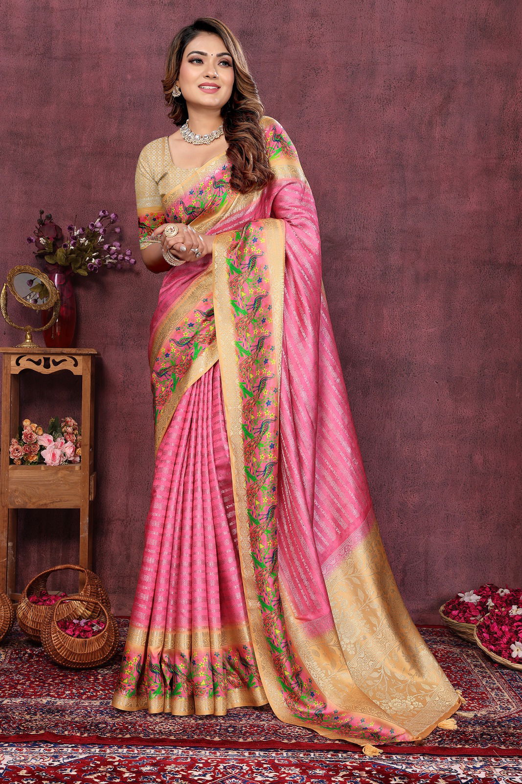 SRC Rajasvi Raw Silk Designer Sarees Wholesale Clothing Suppliers In India